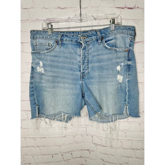 Old Navy OG Straight Leg Denim Cut off Shorts Womens Plus 14 Distressed Jean - Picture 1 of 5